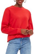 Women's Topshop Longline Sweatshirt Us (fits Like 0) - Red