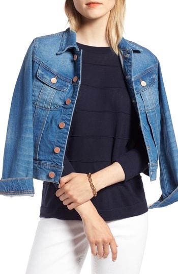 Women's 1901 Stripe Cotton Sweater - Blue