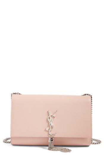 Saint Laurent Medium Kate - Tassel Calfskin Leather Shoulder Bag - Pink