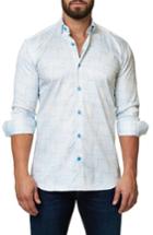 Men's Maceoo Trim Fit Geo Print Sport Shirt (xl) - White