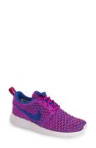 Women's Nike Flyknit Roshe Run Sneaker .5 M - Purple