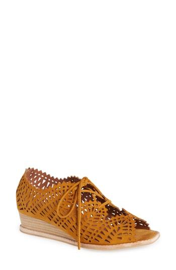 Women's Jeffrey Campbell Espejo Lace-up Wedge M - Yellow