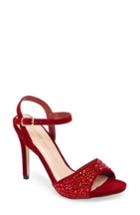 Women's Lauren Lorraine Marti Embellished Sandal .5 M - Burgundy
