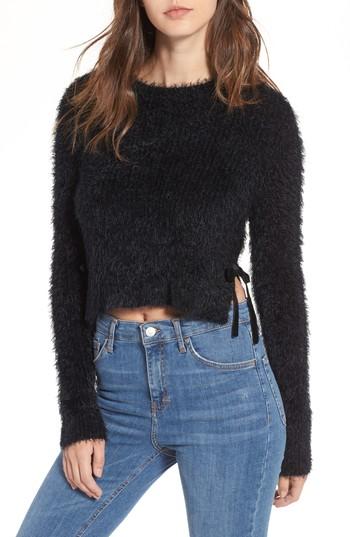 Women's Majorelle Majesty Tie Crop Sweater - Black