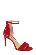 Women's Katy Perry Jewel Ankle Strap Sandal .5 M - Red