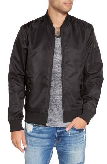 Men's The Rail Nylon Bomber Jacket - Black