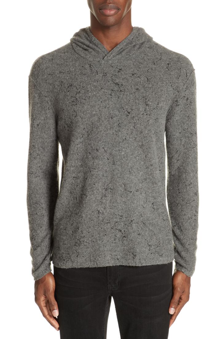 Men's John Varvatos Collection Wool Cashmere Hooded Sweater