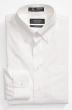 Men's Nordstrom Men's Shop Smartcare(tm) Traditional Fit Pinpoint Dress Shirt .5 33 - White