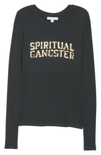 Women's Spiritual Gangster Varsity Apres Foiled Tee