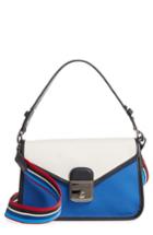 Women's Longchamp Mademoiselle Gabardine Canvas Shoulder Bag - Blue