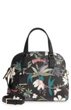 Kate Spade New York Cameron Street - Botanical Lottie Faux Leather Dome Satchel - Black