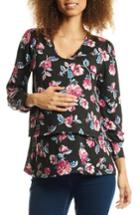 Women's Everly Grey Pamela Maternity/nursing Top - Black