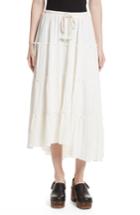 Women's See By Chloe Crinkled Cotton Midi Skirt Us / 34 Fr - White