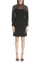 Women's Lela Rose Dot Lace Yoke Dress (similar To 14w-16w) - Black