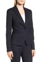 Women's Boss Jamahina Monostripe Stretch Wool Suit Jacket