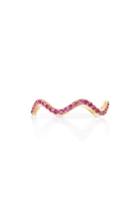 Women's Sabine Getty Baby Memphis Pink Sapphire Wave Band Ring
