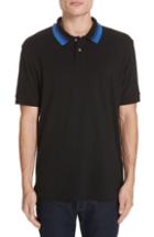 Men's Ps Paul Smith Multistripe Collar Polo - Black