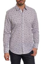 Men's Robert Graham Kinderhook Classic Fit Skull Check Sport Shirt, Size - Grey