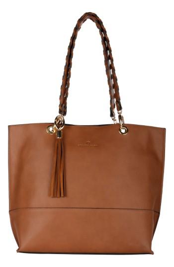 Celine Dion Espressivo Faux Leather Tote - Beige