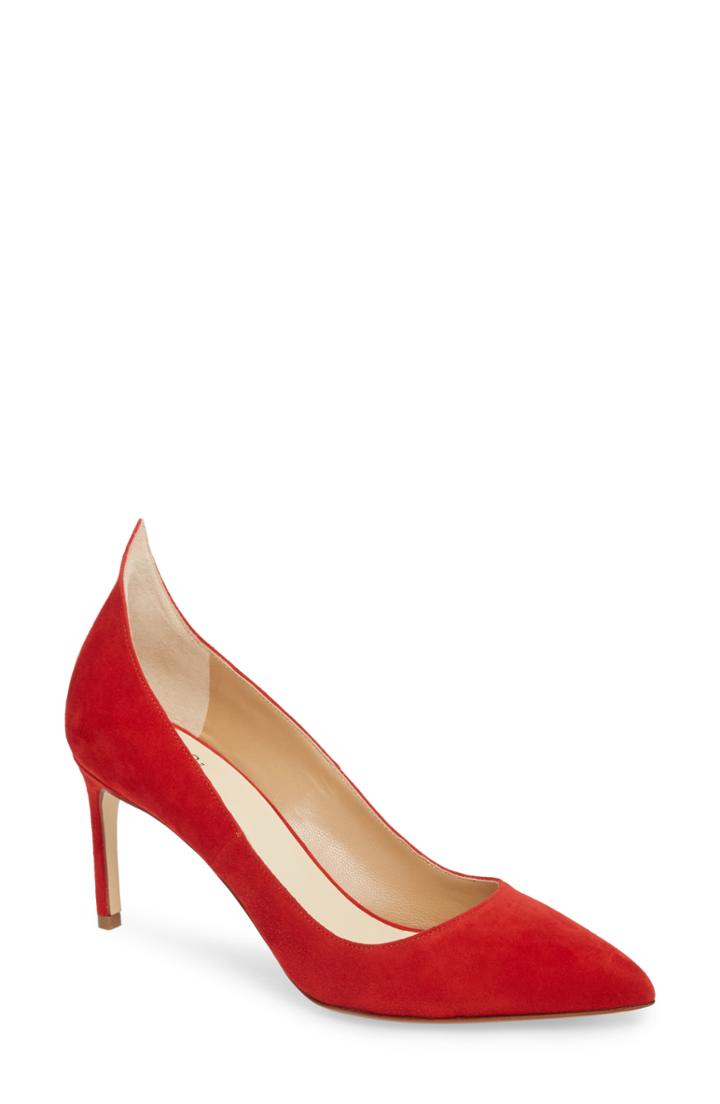 Women's Francesco Russo Flame Pointy Toe Pump .5us / 36.5eu - Red