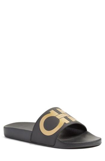 Men's Salvatore Ferragamo Slide Sandal M - Black