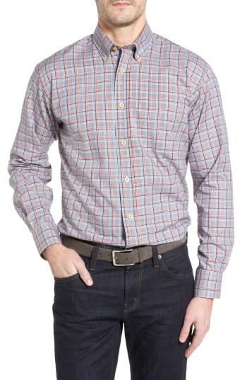 Men's Robert Talbott Anderson Classic Fit Plaid Oxford Sport Shirt - Blue