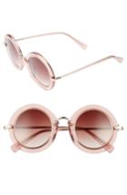 Women's Derek Lam Madison 46mm Round Sunglasses - Powder