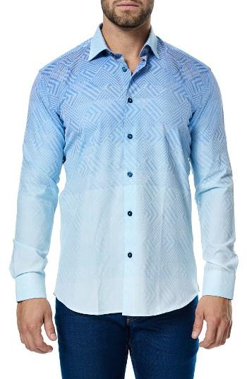 Men's Maceoo Luxor Ombre Geo Sport Shirt