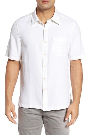 Men's Nat Nast With A Twist Silk Blend Camp Shirt - White