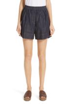 Women's Brunello Cucinelli Monili Trim Denim Shorts Us / 46 It - Blue
