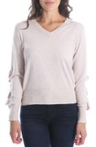 Women's Kut From The Kloth Marlee Ruffle Sleeve Sweater - Beige