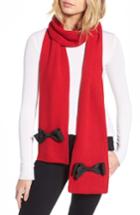 Women's Kate Spade New York Grosgrain Bow Muffler Scarf, Size - Red
