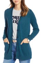 Women's 1901 Varsity Stripe Long Cardigan, Size - Blue/green