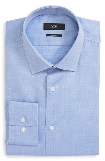Men's Boss Mark Sharp Fit Dress Shirt .5r - Blue