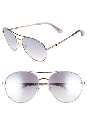 Women's Kate Spade New York Joshelle 60mm Aviator Sunglasses -