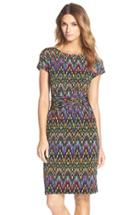 Women's Ellen Tracy Print Jersey Sheath Dress