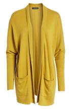 Women's Trouve Open Front Cardigan, Size - Yellow