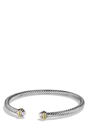 Women's David Yurman Cable Classics Bracelet With 18k Gold, 4mm
