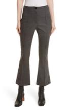 Women's Helmut Lang Mini Houndstooth Crop Flare Pants - Grey