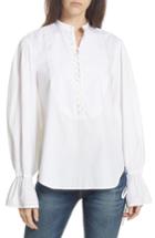 Women's Polo Ralph Lauren Tie Sleeve Shirt - White