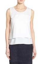 Women's Boss Isallia High/low Hem Double Layer Tank - Beige