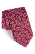 Men's Eton Paisley Silk Tie, Size - Burgundy