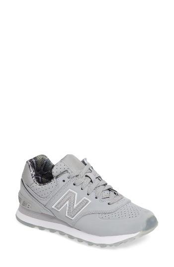 Women's New Balance 574 Luxe Rep Sneaker .5 B - Grey