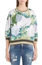 Women's Dolce & Gabbana Hydrangea Print Sweatshirt Us / 46 It - Green