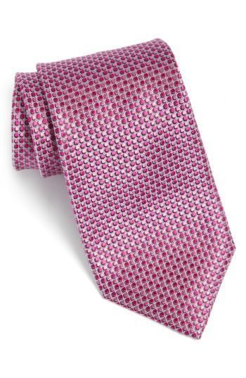 Men's Nordstrom Men's Shop Alghero Micro Silk Tie, Size - Pink