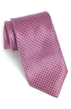 Men's Nordstrom Men's Shop Alghero Micro Silk Tie, Size - Pink