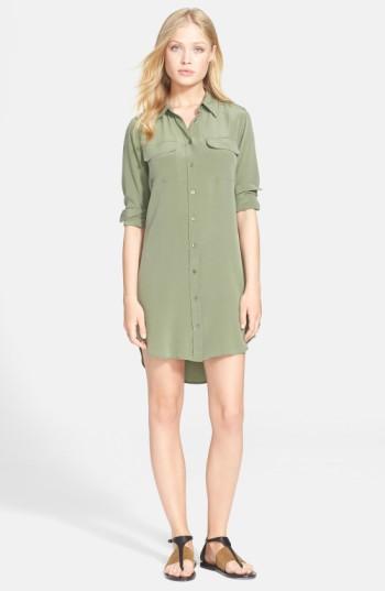 Women's Equipment 'signature' Silk Shirtdress