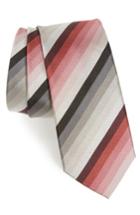 Men's Paul Smith Multistripe Silk Skinny Tie, Size - Grey