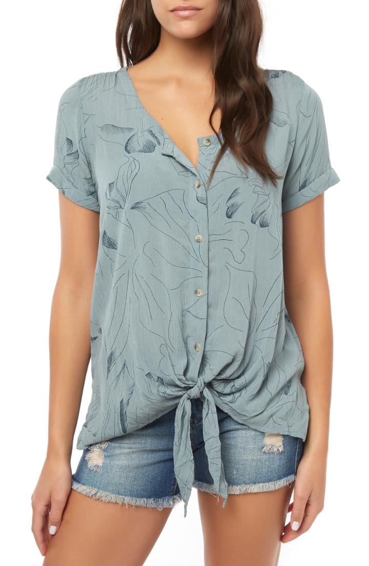 Women's O'neill Conley Tie Hem Top - Blue