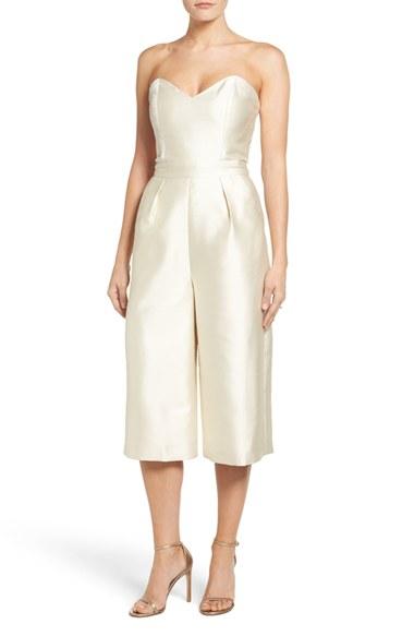 Women's Paper Crown Milan Strapless Culotte Jumpsuit